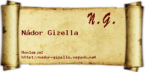 Nádor Gizella névjegykártya