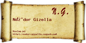 Nádor Gizella névjegykártya