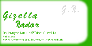 gizella nador business card